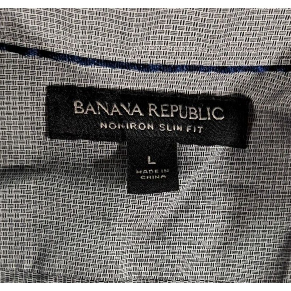Banana Republic Shirt Mens Sz Large Dress Button Up Down Long Sleeve Casual Slim - Picture 6 of 9